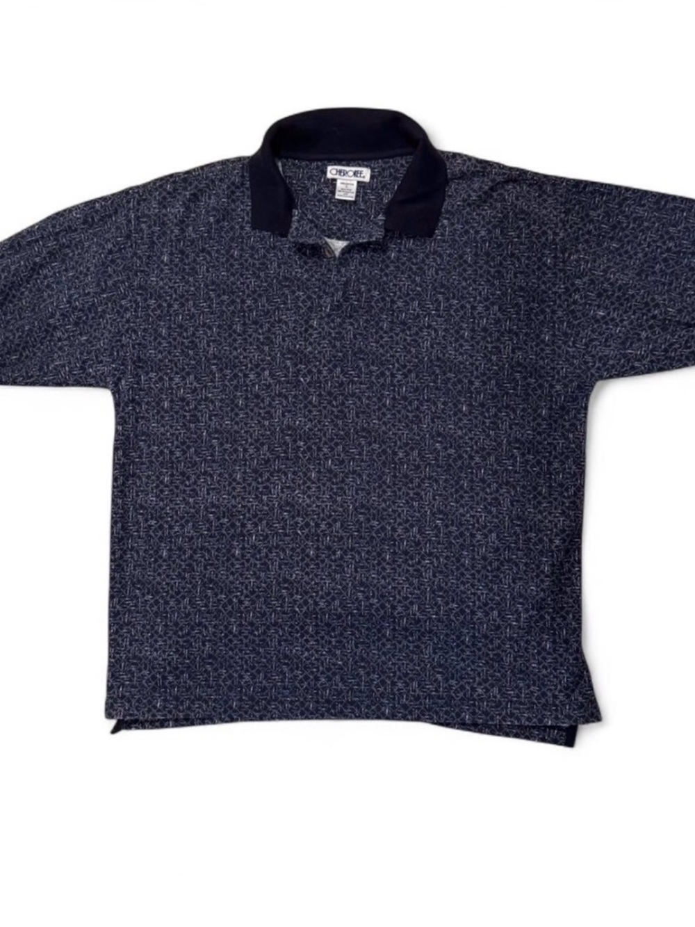 Cherokee Men's Navy Textured Polo